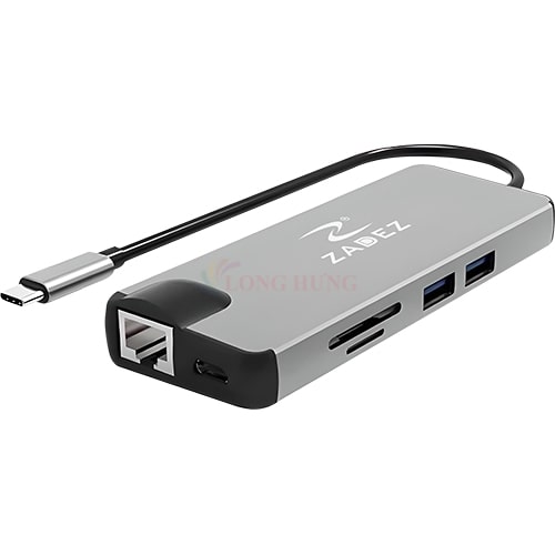 Cổng chuyển đổi 8-in-1 Zadez USB-C Adapter ZAH-518 - Hàng chính hãng