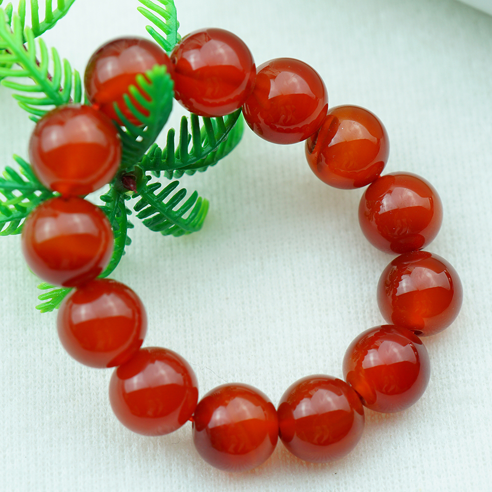 Vòng tay mã não đỏ tự nhiên 16 mm