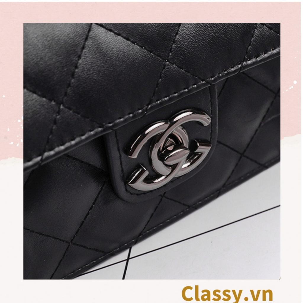 Túi đeo chéo Classy NỮ CLASSIC, HÌNH HỘP VUÔNG PHONG CÁCH HÀN SIÊU ĐẸP HOẠ TIẾT CHẦN Ô