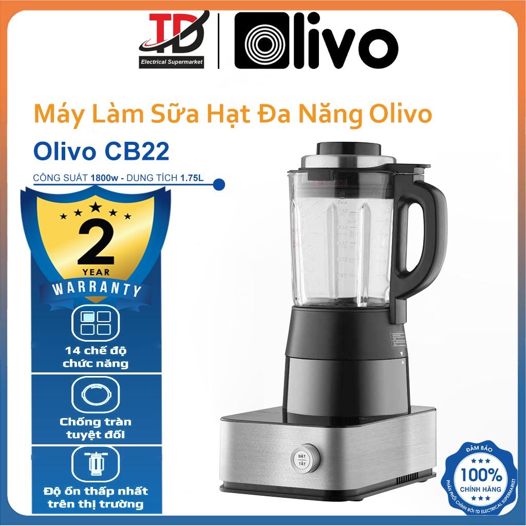 Máy Làm Sữa Hạt Olivo CB22 Pro, 1800W-1.75Lit,14 Chế Độ Xay Nấu Đa Năng, Hàng Chính Hãng