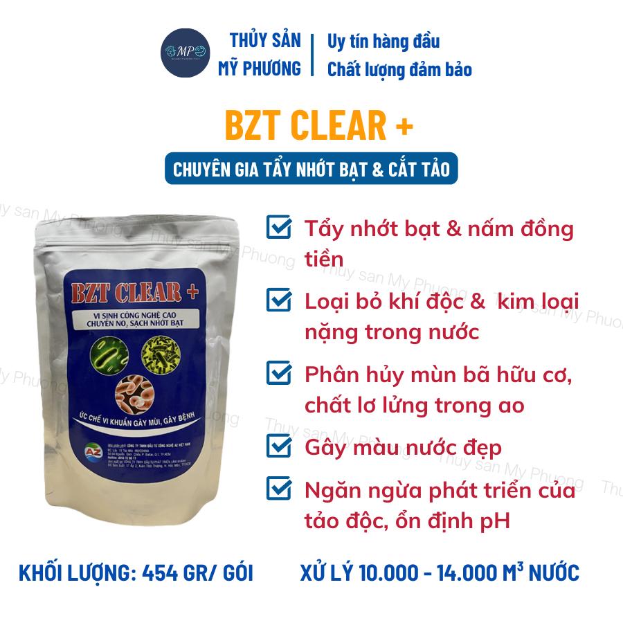 Men vi sinh nhập khẩu tẩy nhớt ao bạt cắt tảo diệt rong khí độc nấm Bzt Clear+ bể giống tôm thẻ cá lươn ếch ốc ba ba