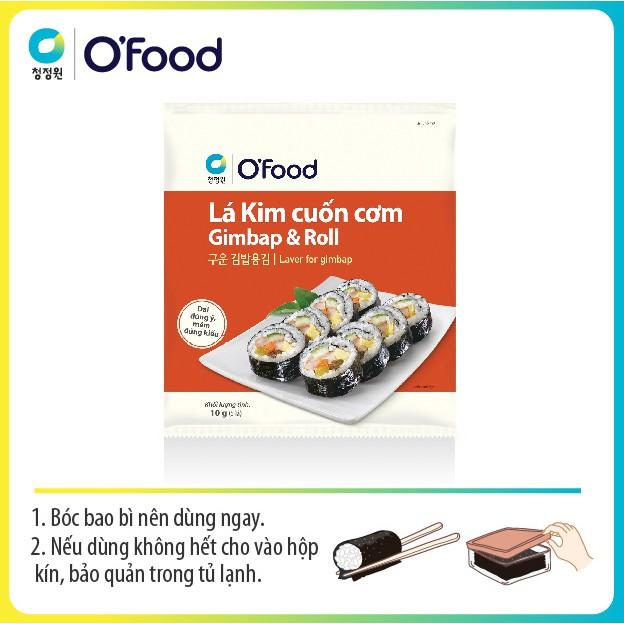 Rong biển / Lá kim cuốn cơm Hàn Quốc O'food 10g, sử dụng cho các món kimbap, sushi