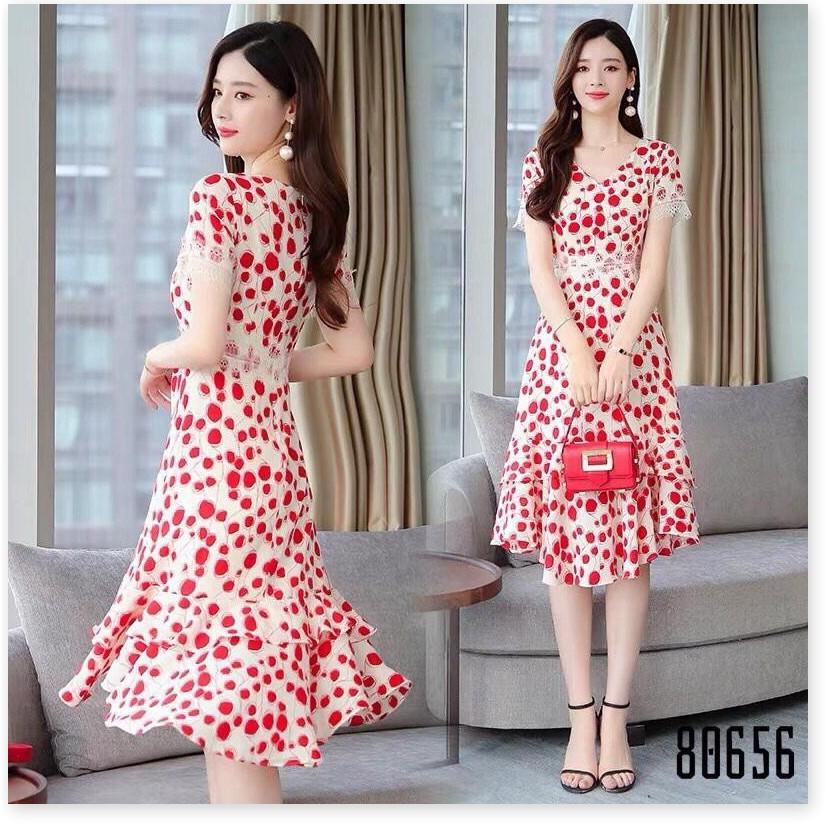 Đầm xòe họa tiết CHẤM BI cực đẹp dành cho các chị em