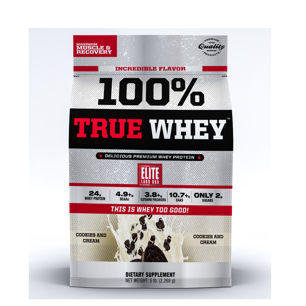 Sản Phẩm Tăng Cơ Hỗ Trợ Giảm Mỡ / Elite Labs 100% True Whey 5lbs / 2.27kg