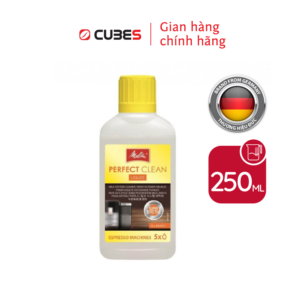 Dung dịch làm sạch hệ thống sữa máy pha cà phê Melitta Perfect Clean Milk System Cleaner - Hàng nhập khẩu chính hãng 100% từ Melitta, Đức