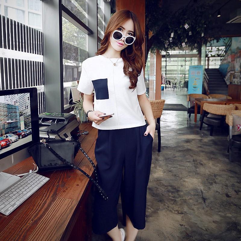 FREESHIP ĐƠN 99K_ Set Áo Cotton Lanh Ngắn Tay + Quần Lửng Ống Rộng Thời Trang Nữ