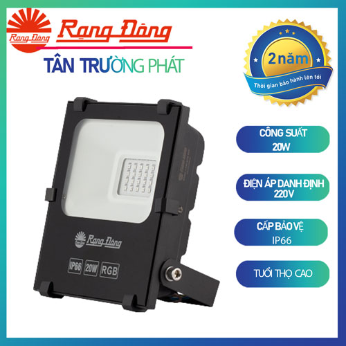 Đèn LED chiếu pha đổi màu 20W Rạng Đông Model: CP09.RGB 20W