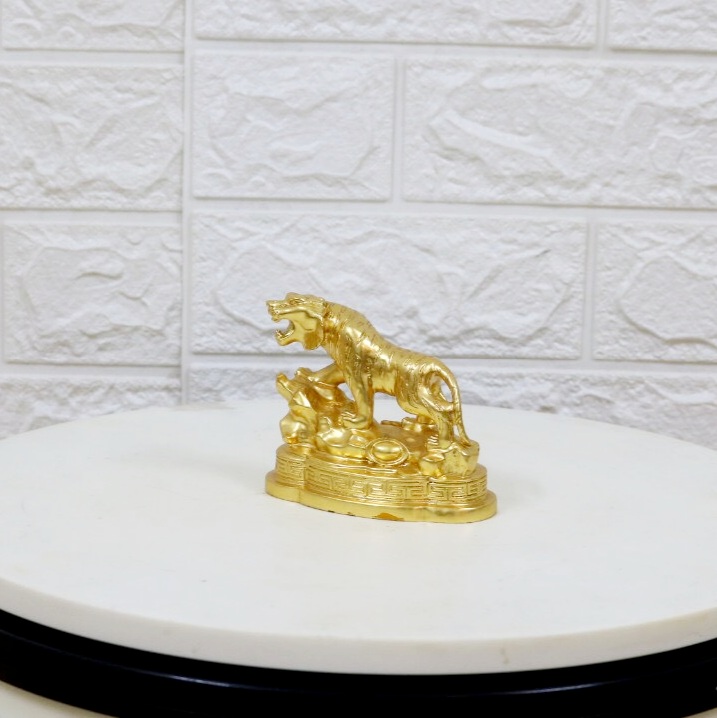Tượng hổ bằng đồng mạ vàng 24K