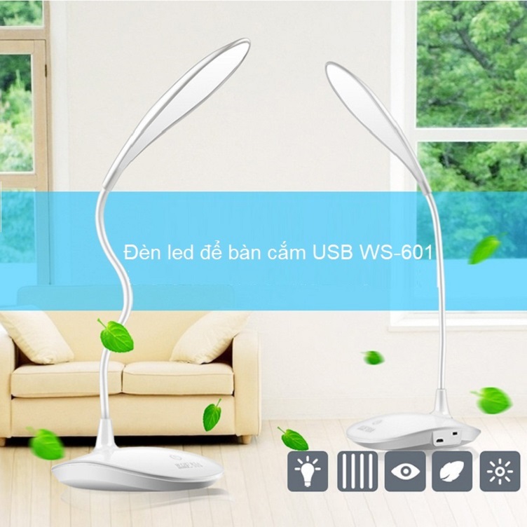 Đèn Led Cắm Cổng USB WS-601 (Tiếng Anh) Thiết Kế Nhỏ Gọn, Tiện Lợi, Ánh Sáng Thân Thiện Với Môi Trường