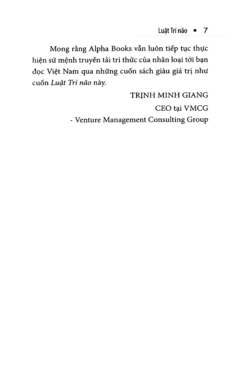 Luật Trí Não (Tái Bản)