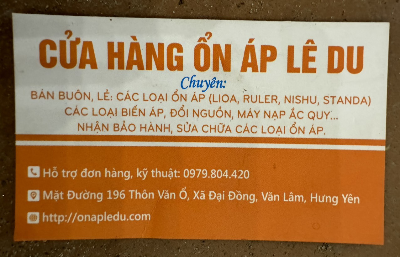 Biến áp vô cấp LiOA 1 Pha ; 1,1kw