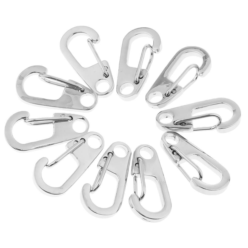 20Pcs Mini Alloy Key Buckle Snap Spring Clip Hook Carabiner Keychain Keyring 26mm for Backpacking, Camping, Hiking, Cycling, Fishing, Kayaking