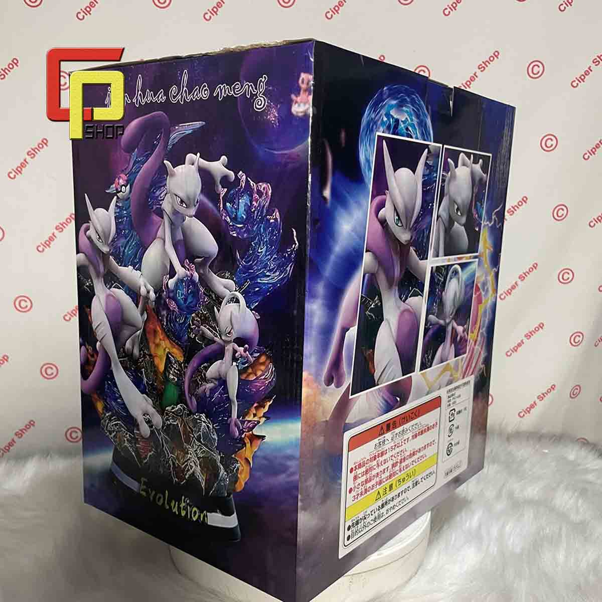 Mô hình Mewtwo tiến hóa GK - Có Led - Figure Po ke mon Mewtwo