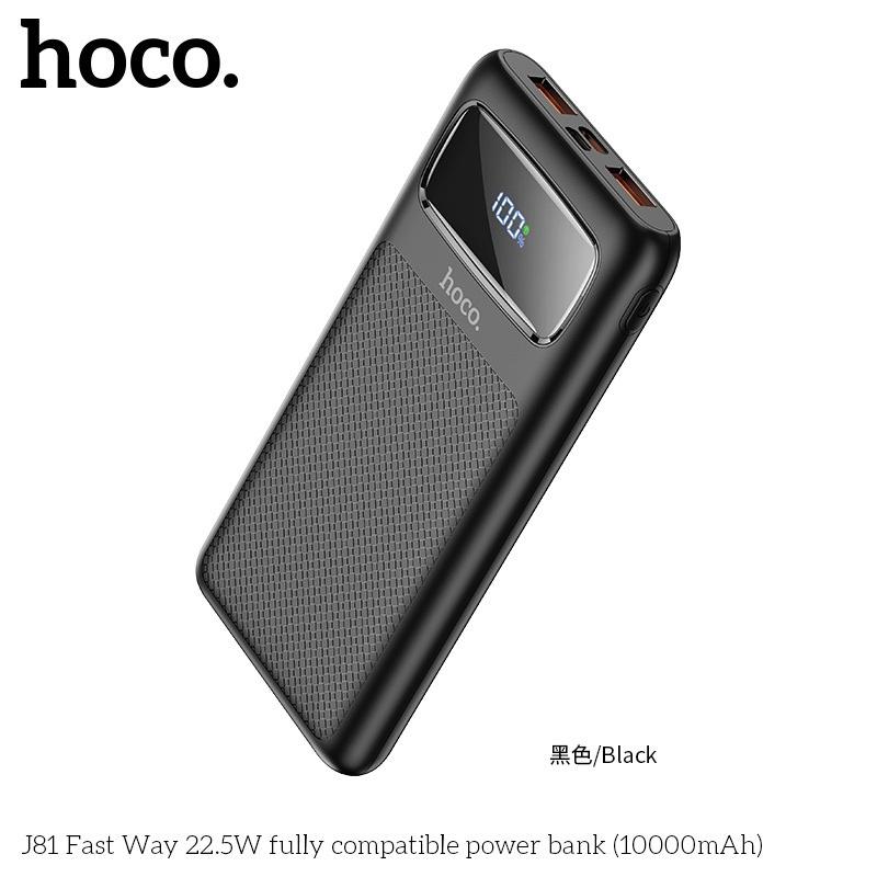 Pin dự phòng sạc nhanh dành cho Hoco J81 10000mAh hỗ trợ QC 3.0 và PD 20W - tích hợp 2 Input typeC và microUSB (2 màu tuỳ chọn) - Hàng Chính Hãng