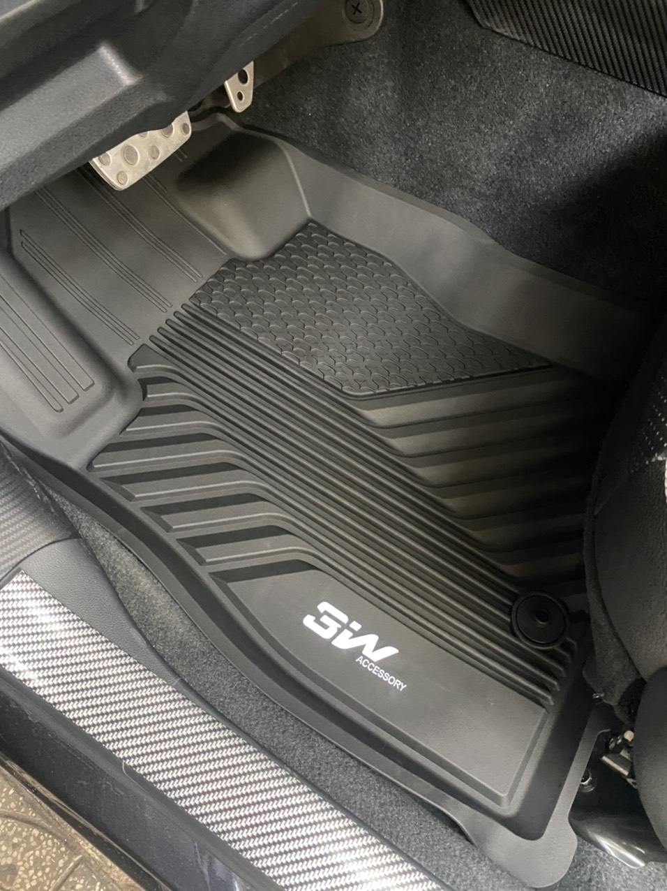 Thảm lót sàn xe ô tô Subaru Forester 2018- đến nay Nhãn hiệu Macsim 3W chất liệu nhựa TPE đúc khuôn cao cấp - màu đen