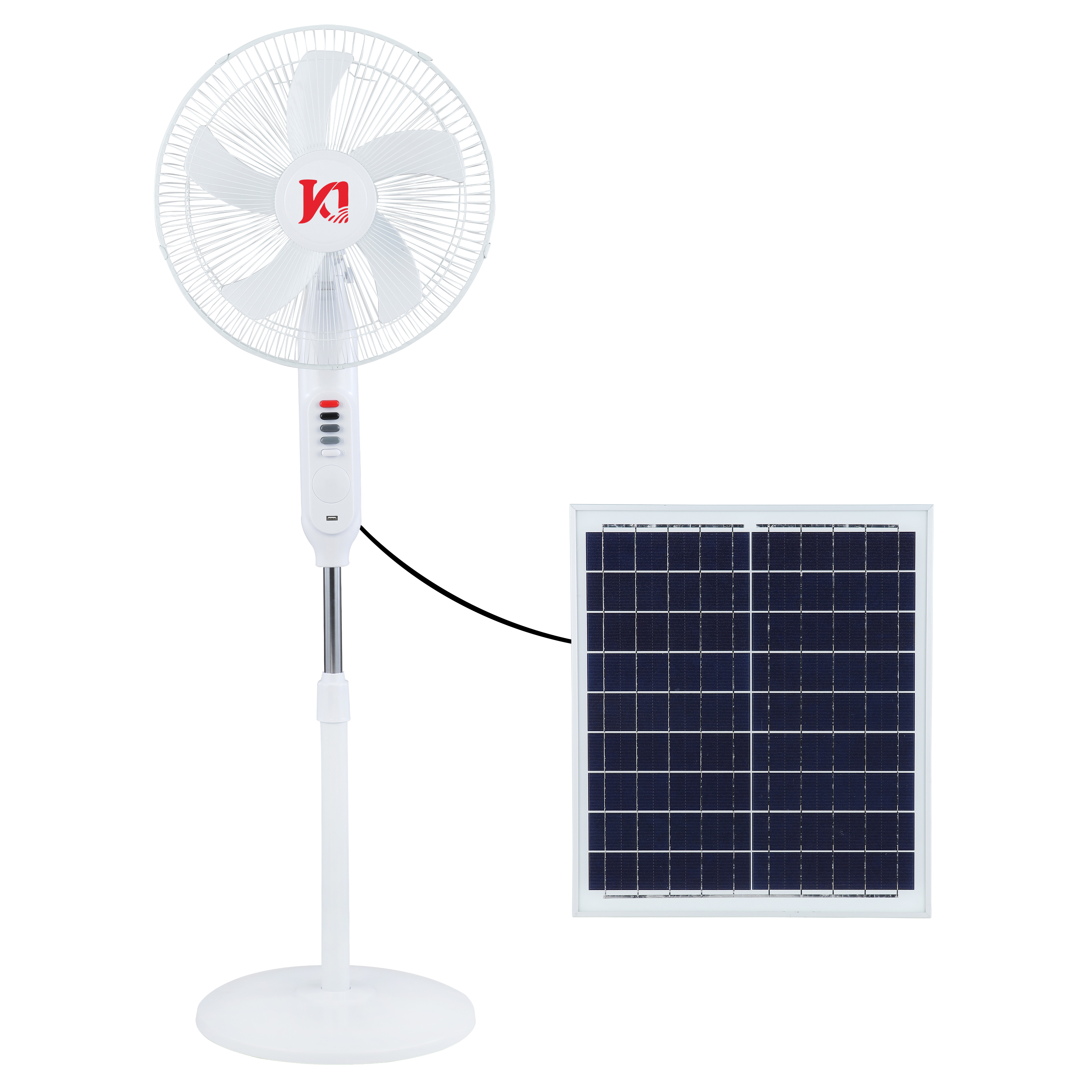 Quạt Đứng Tích Điện Năng Lượng Mặt Trời Jindian công suất 25w -Mã JD198LL- Hàng Chính Hãng