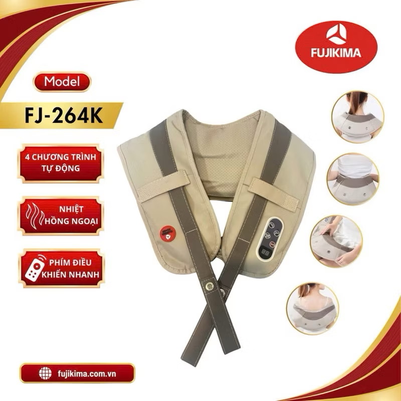 Gối Massage Hồng Ngoại Cao Cấp FUJIKIMA FJ-488K CHÍNH HÃNG