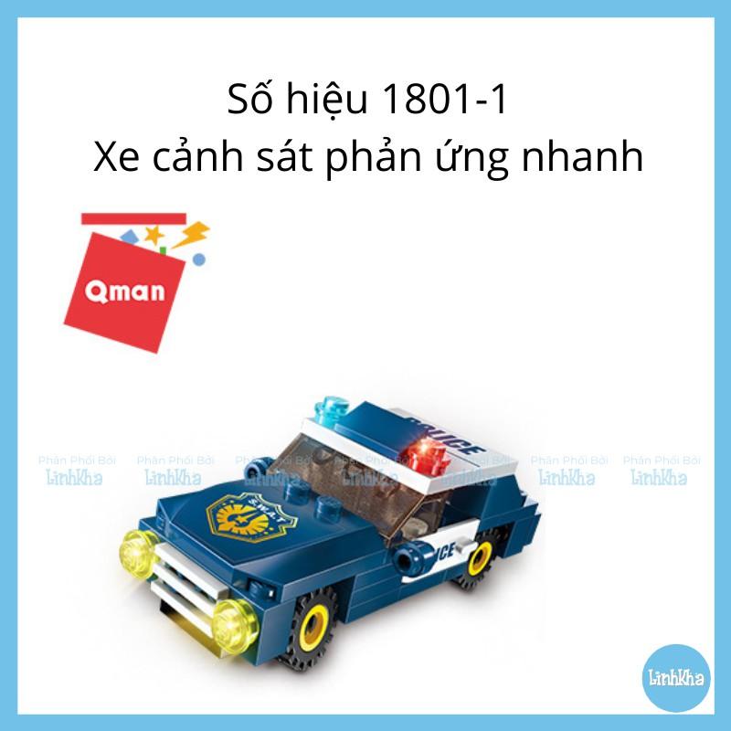 Đồ Chơi Xếp Hình Lắp Ráp Trực Thăng Chiến Đấu - Qman 1801 - Bộ gồm 8 hộp nhỏ 264 chi tiết cho bé 6y+