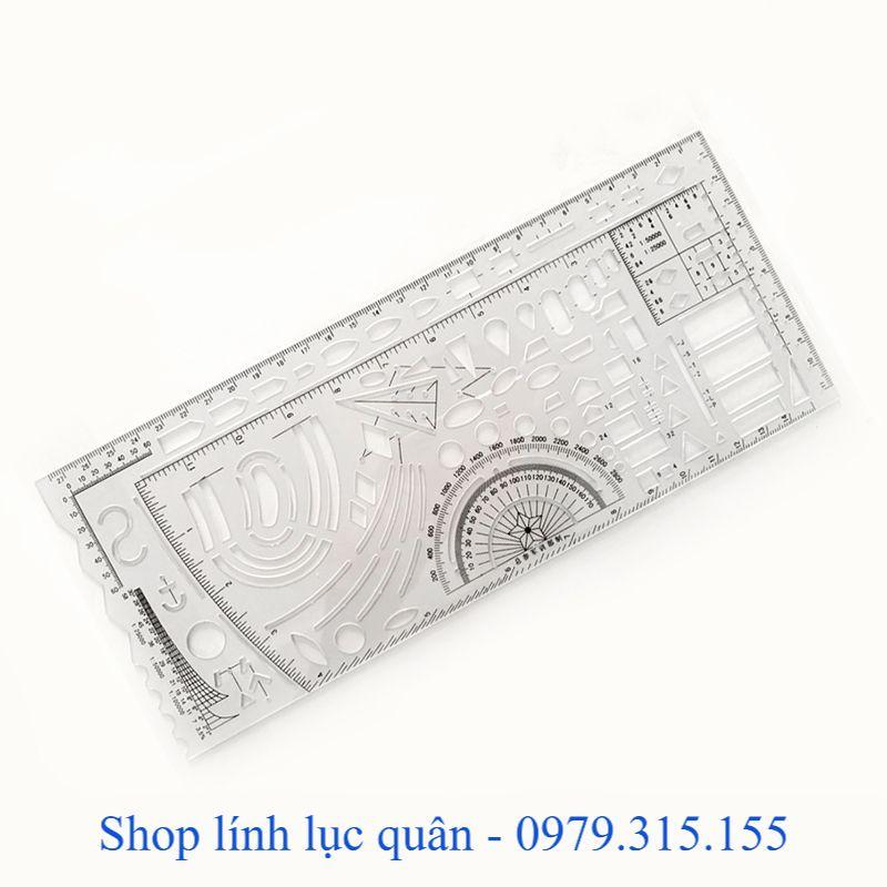 Thước chỉ huy tham mưu trắng 28x11.5cm