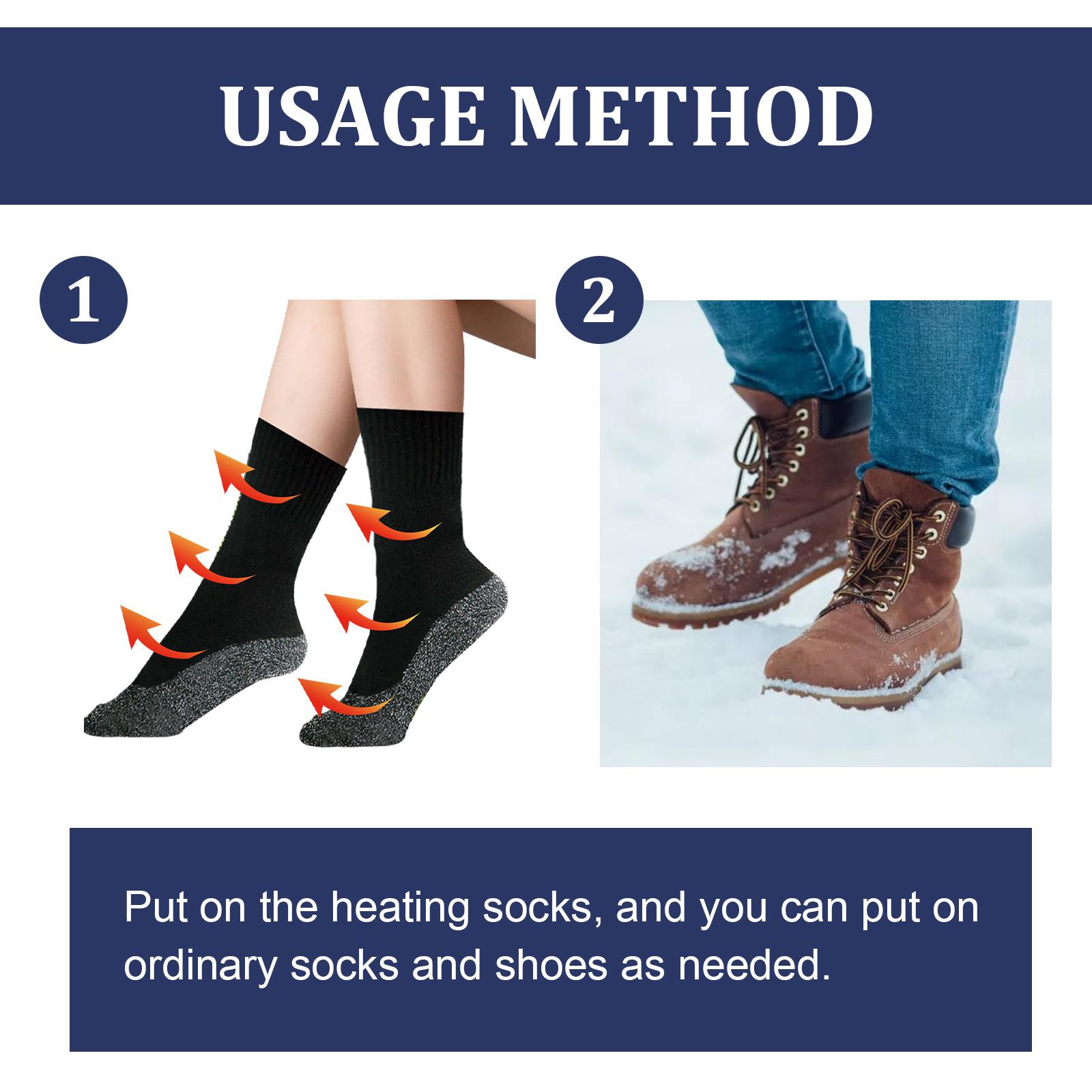 South Moon 1 Pair of Aluminized Fibers Heating Socks Foot Warmers for Men Women Outdoor Skiing Camping Hiking