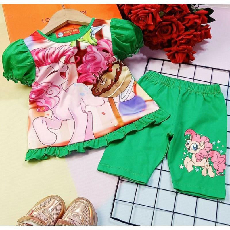 Bộ ngố bé gái size đại in hoạt hình dễ thương