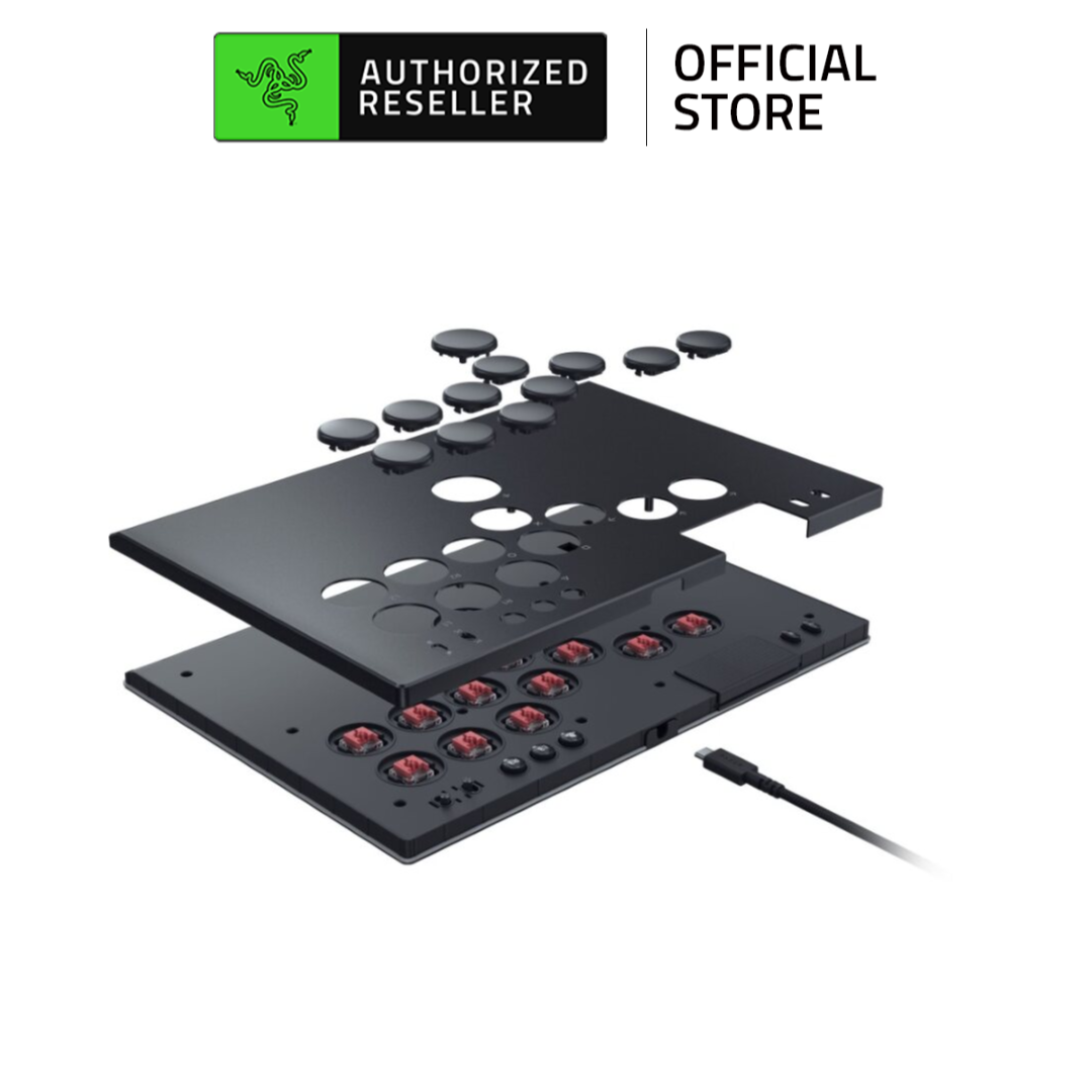 [NEW] Razer Kitsune - All-Button Optical Arcade Controller for PS5™ and PC (Bộ điều khiển Arcade) | Low-Profile Optical Switches | Slim Form Factor | Removable Top Plate | Chroma RGB Lighting | USB Type C