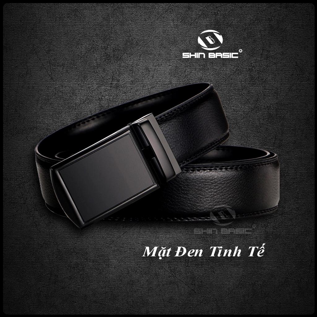 Dây Thắt Lưng, Nịt Nam Da Bò Cao Cấp - ShinBasic, Bảng Khoá Tự Động, Thời Trang Công Sở,  BELTS21BAS13-1