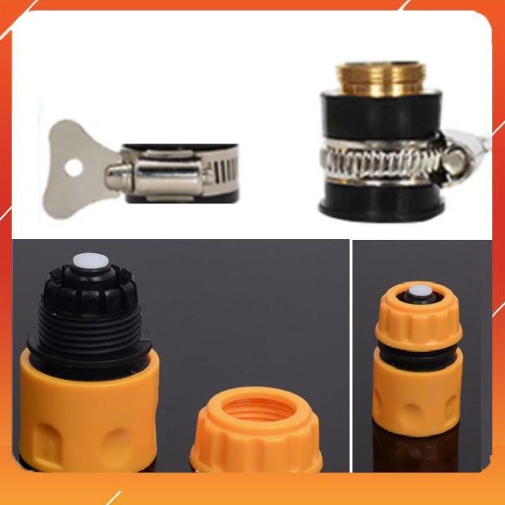 Bộ dây vòi xịt nước rửa xe, tưới cây . tăng áp 3 lần, loại 20m 206701-1 đầu đồng,cút đồng,+ tặng mở chai