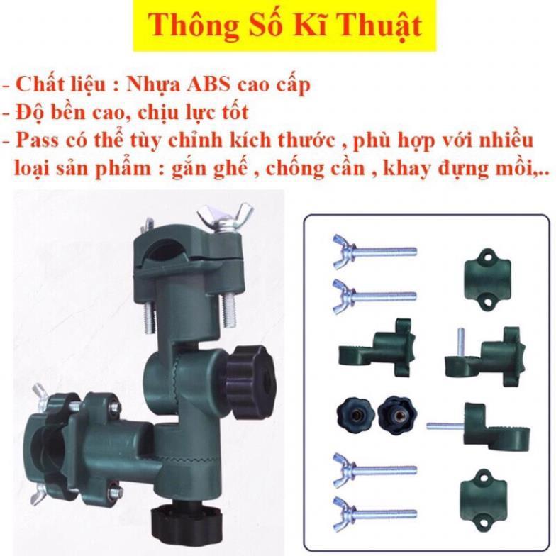 Pass đa năng gắn ghế đi câu,khay đựng mồi và chống cần đồ câu FISHING_HD