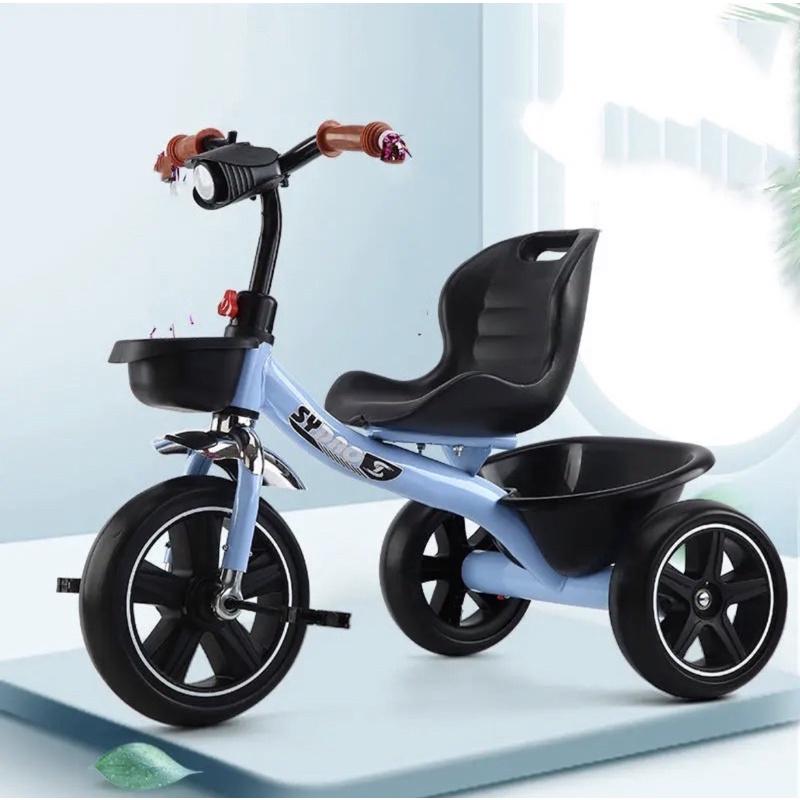 Xe đạp 3 bánh cho bé Babibo Kids Xe 3 bánh có ghế da và hộp đựng đồ đằng sau phong cách cho bé từ 1 đến 7 tuổi