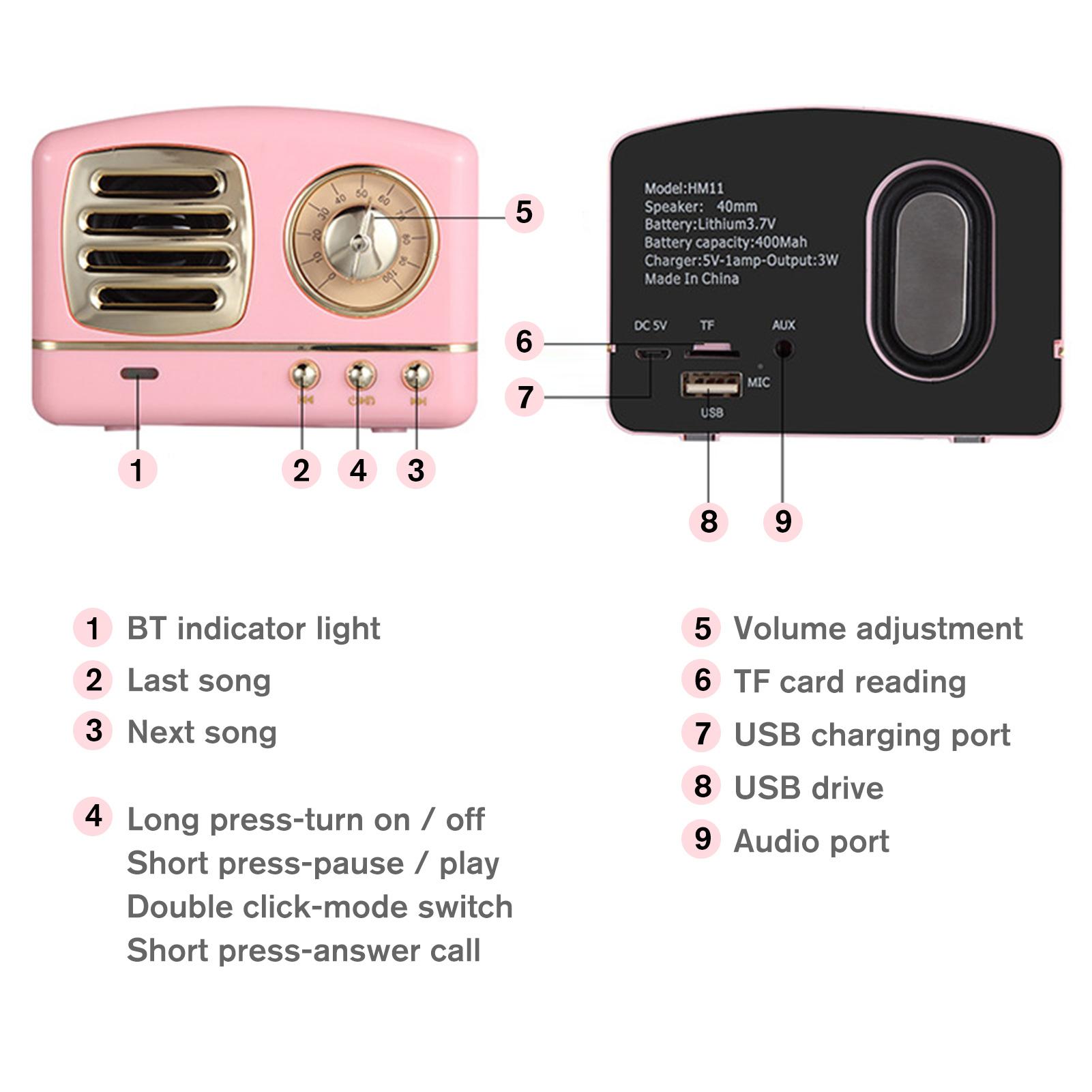 Loa BT không dây Loa. Hỗ trợ thẻ nhớ