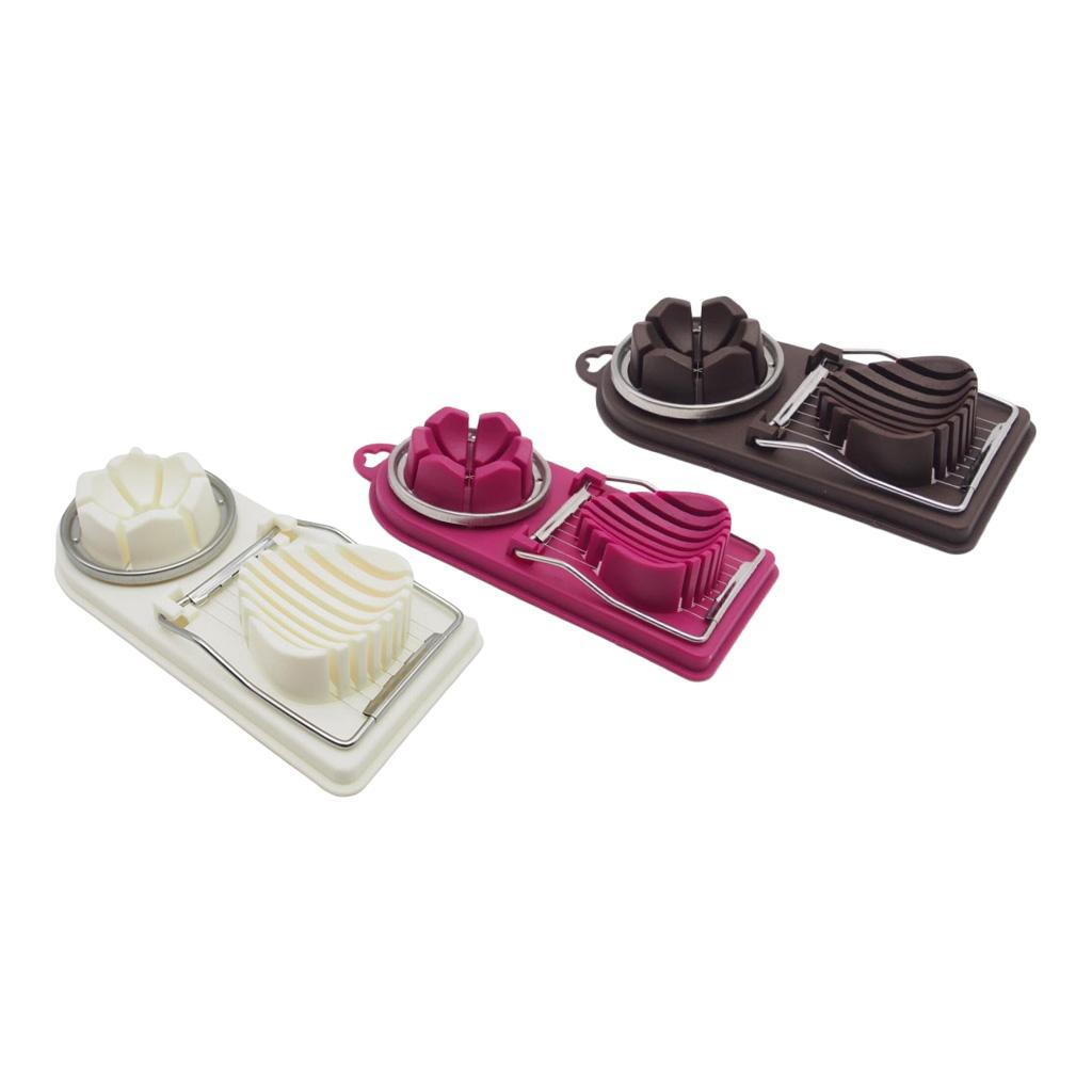 Boiled Egg Slicer Chopper Cutter Salad Cooking Kitchen Tool Purple