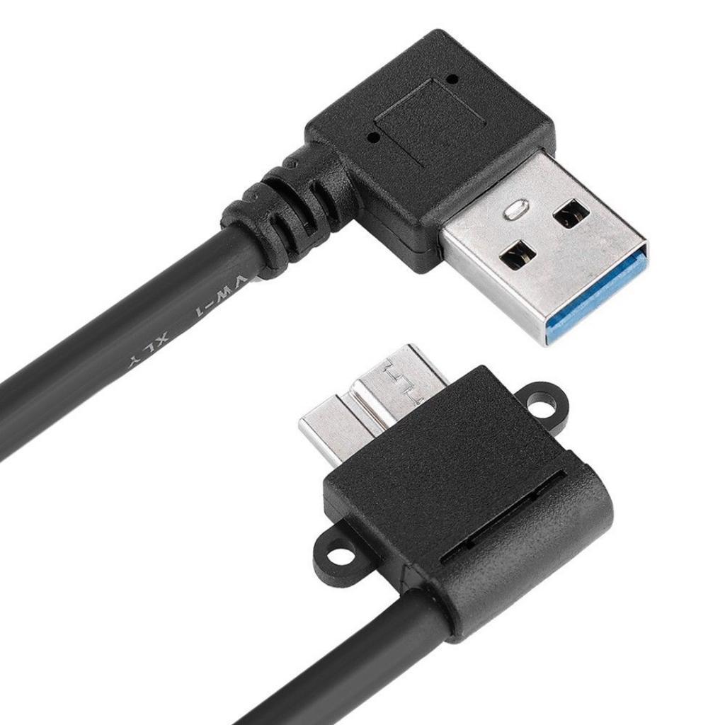 Right Angled USB 3.0 A Male to Micro B Cable for Samsung Galaxy S5,Note 3