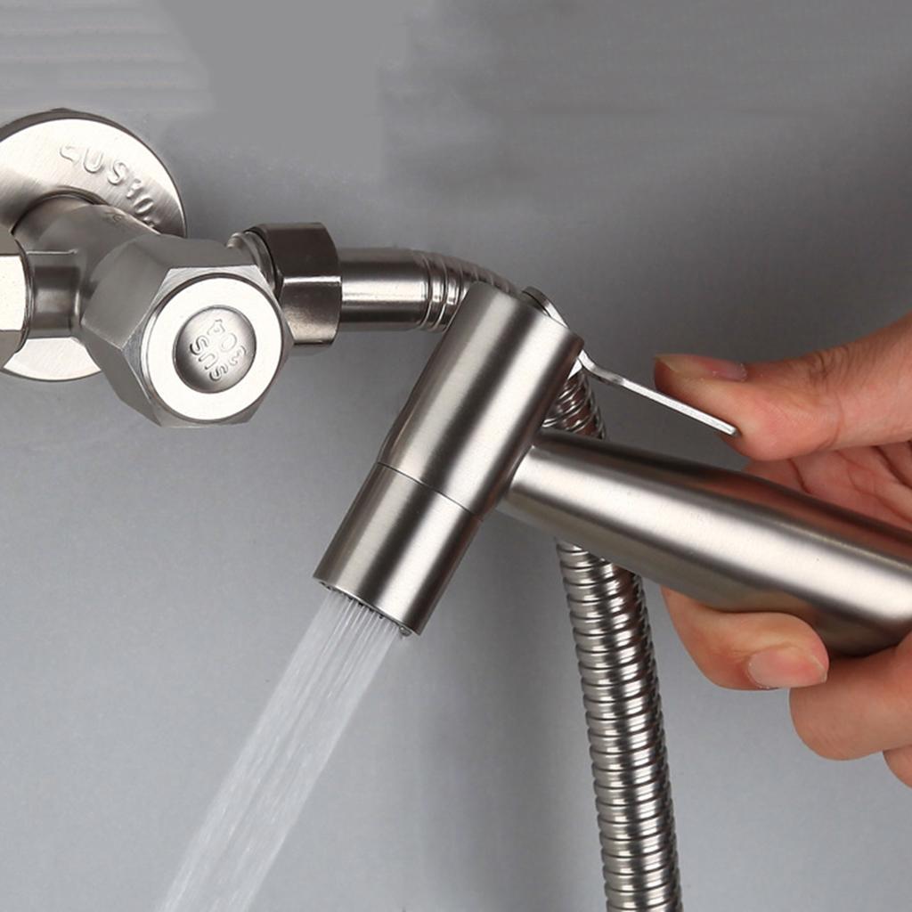 Stainless Steel Handheld Bidet  Head Toilet  Adapter