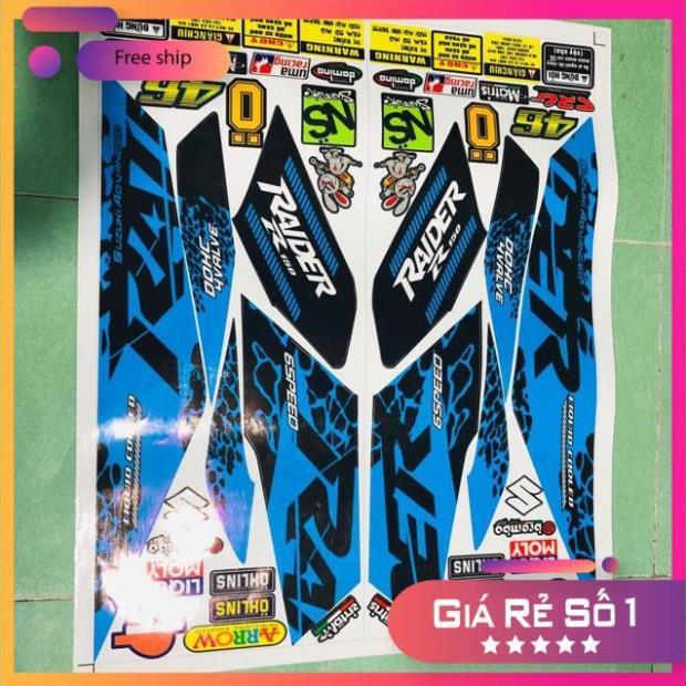 Tem rời Raider Fi xanh đen sản phẩm như hình bảo hành màu sắc vĩnh viễn