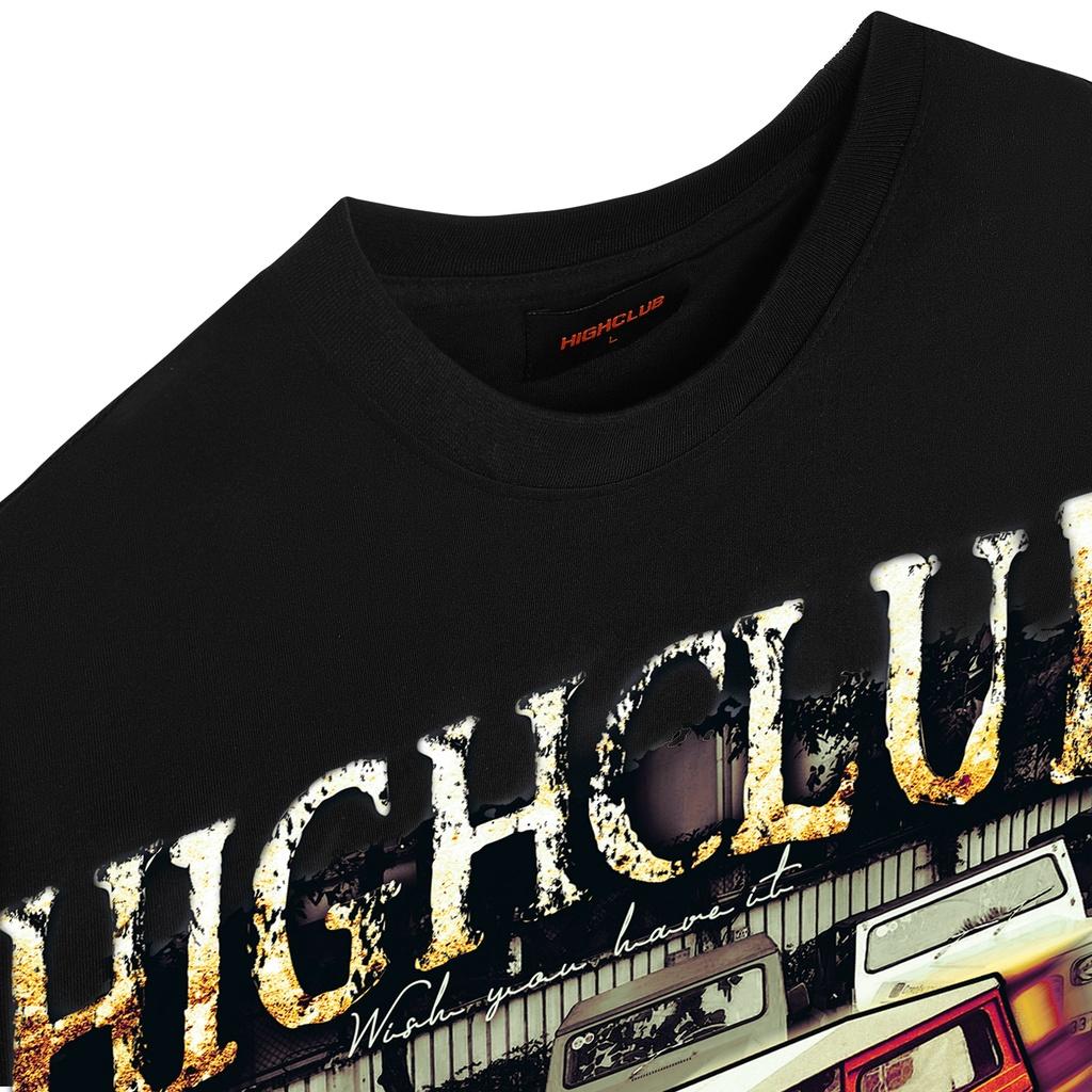 Áo Thun LA DALAT Tay Lỡ Unisex Nam/Nữ Đen/Trắng Cổ Tròn - HIGHCLUB