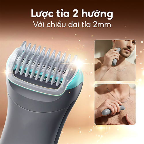 Máy làm sạch lông cho nam Philips Body Groomer 3000 Series BG3470/15 - Hàng chính hãng