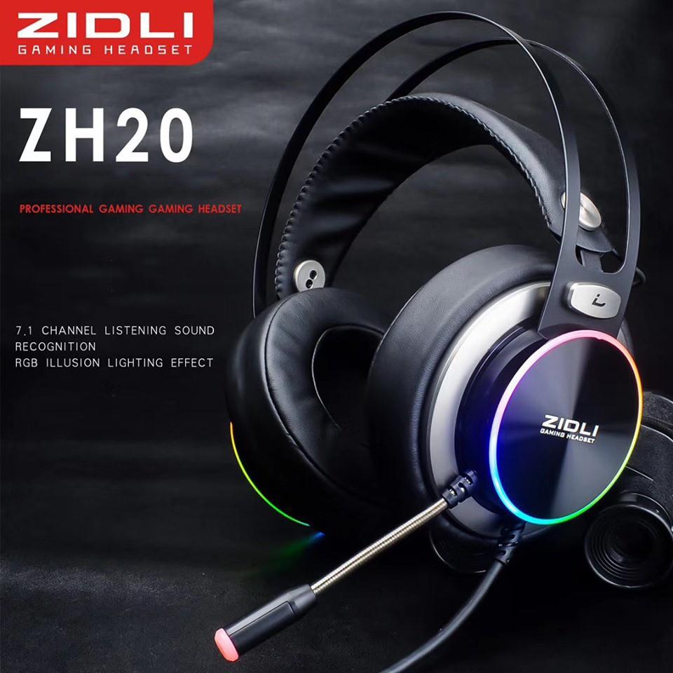 Tai nghe Gaming ZIDLI ZH20 (Ring RGB, Sound 7.1) - Tai nghe Gaming cao cấp cực đỉnh - Hàng Chính Hãng