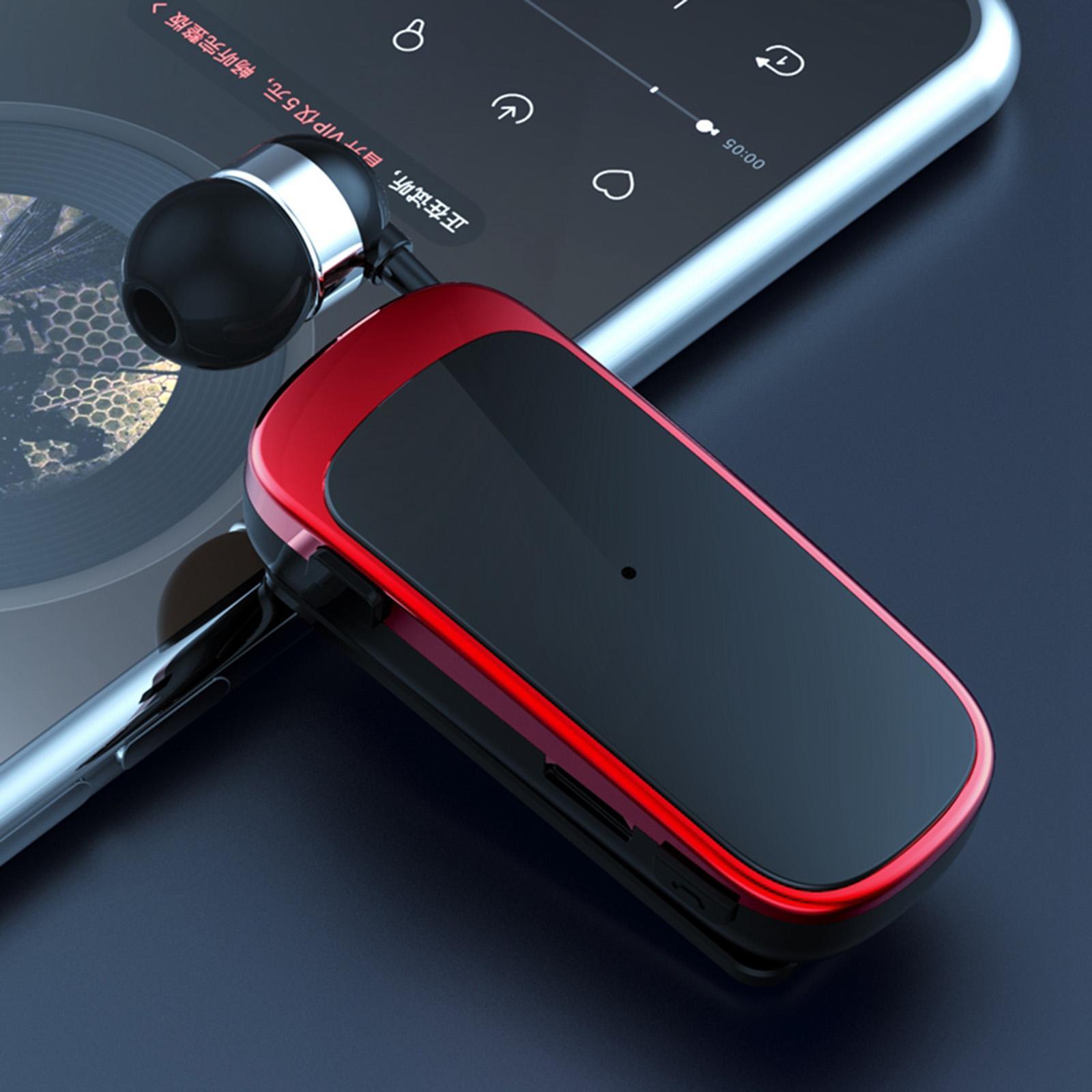 2X  K52 Retractable Wireless Bluetooth Headset Business Earphone Clip