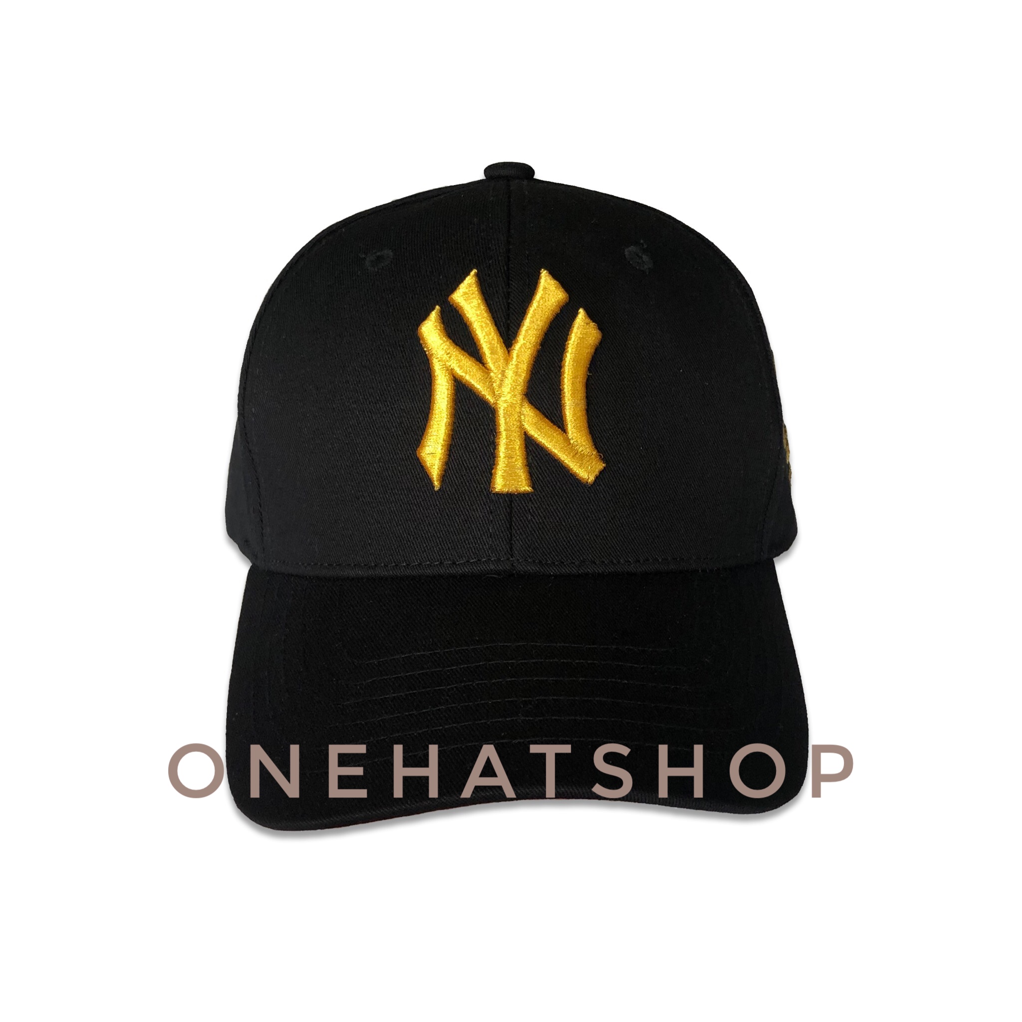 Nón lưỡi trai NY fom Baseball cap vải đen logo vàng chất lượng cao fom cứng