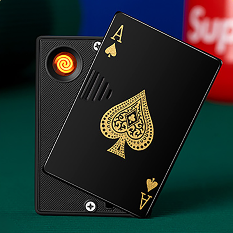 Bật Lửa Điện Hình Lá Bài – Sạc Điện