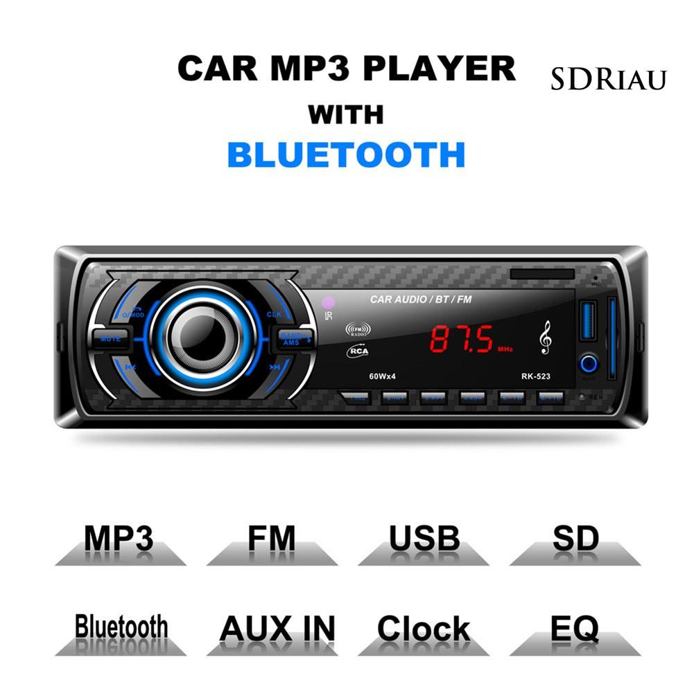 Máy Nghe Nhạc Mp3 Kết Nối Bluetooth Trên Xe Hơi Qcd-523 Kèm Điều Khiển Từ Xa
