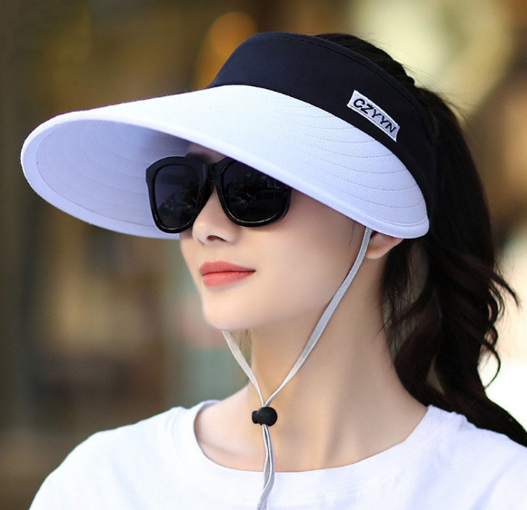 Mũ nửa đầu chống nắng chống tia UV cao cấp mới, nón nữ rộng vành phong cách Hàn