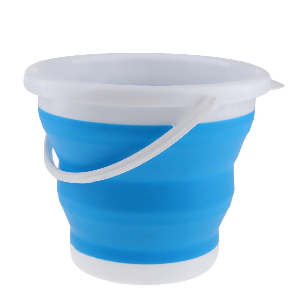 Folding Collapsible Silicone Bucket Outdoor Barrel Handwashing Basin 3L B