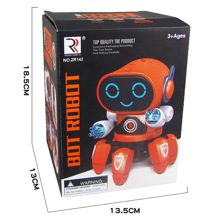 Đồ chơi robot bạch tuột nhảy múa có đèn và nhạc vui nhộn cho bé, Đồ chơi trẻ em, Người máy đồ chơi nhún nhảy, Quà tặng sinh nhật cho bé