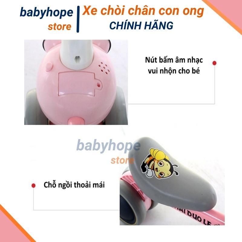 Xe chòi chân cho bé 1 2 tuổi con ong có nhạc đèn mẫu hot nhất 2021