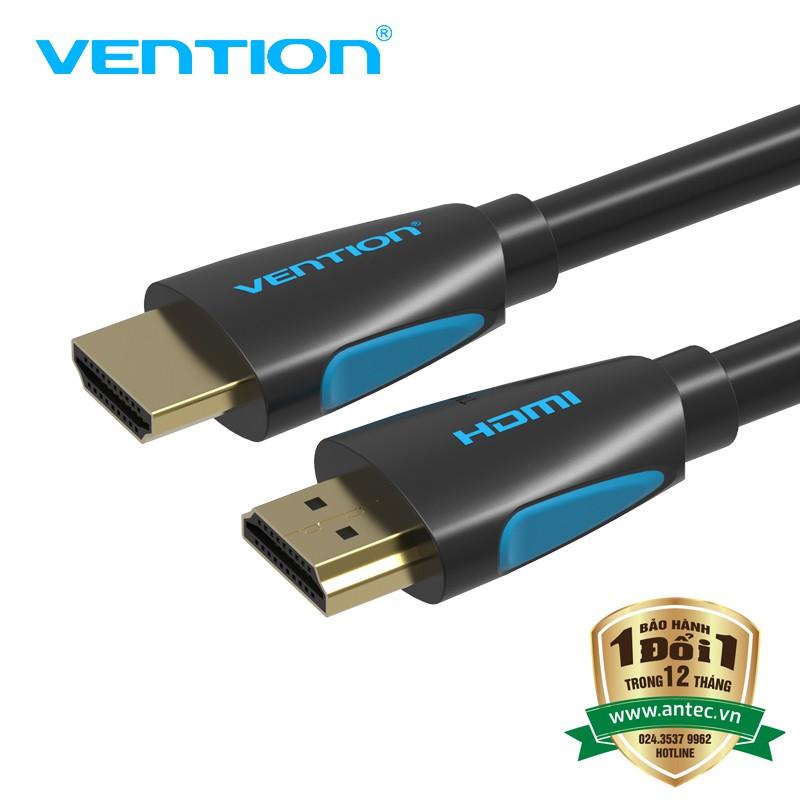 Cáp HDMI 2.0 hỗ trợ 4K 60Hz, dài 1.5m/2m/3m/5m/10m - Cáp HDMI Dây tròn VAA-M02 Vention - Hàng chính hãng