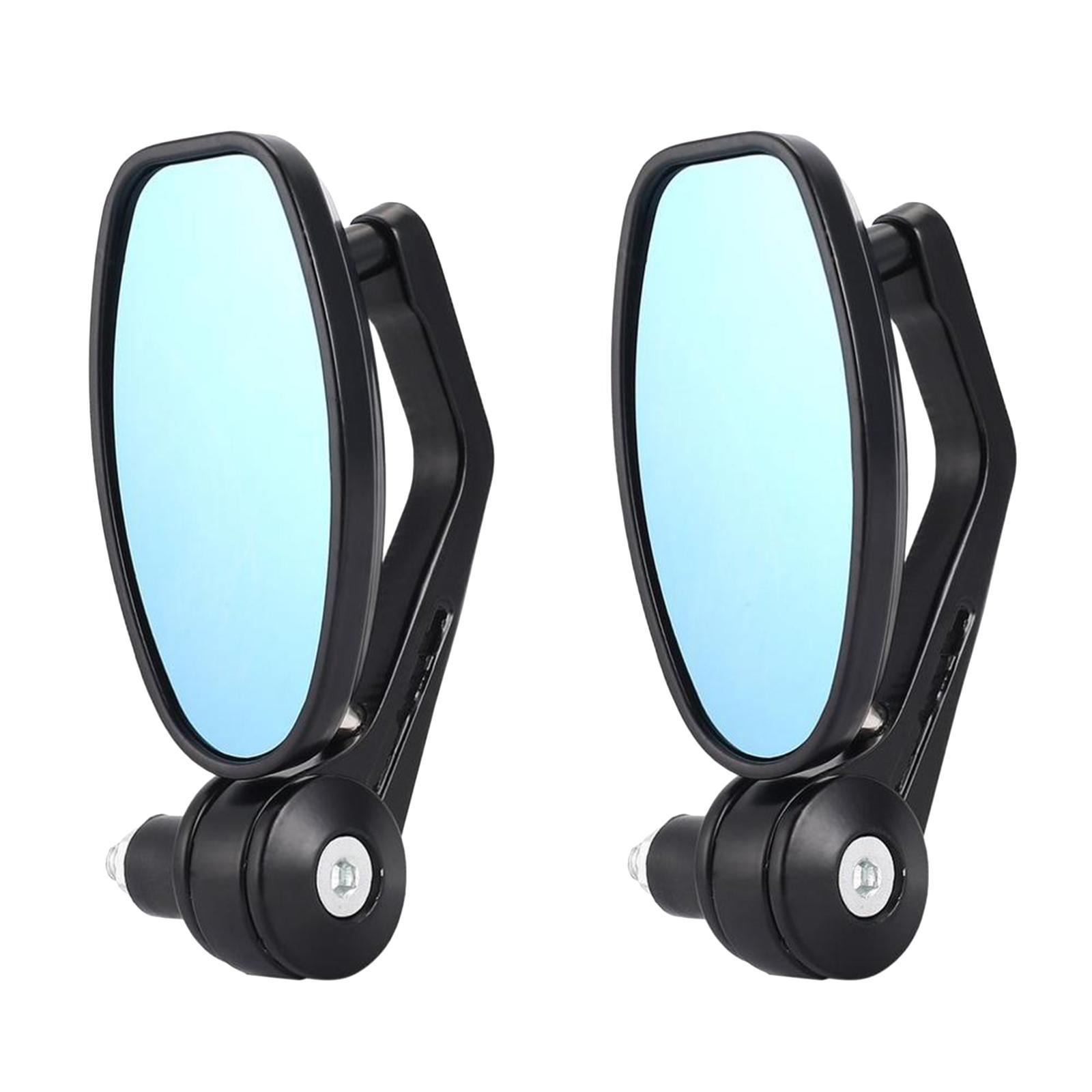 1 Pair Universal 7/8" Handle Bar End Motorcycle Rear View Mirrors Motor Bike