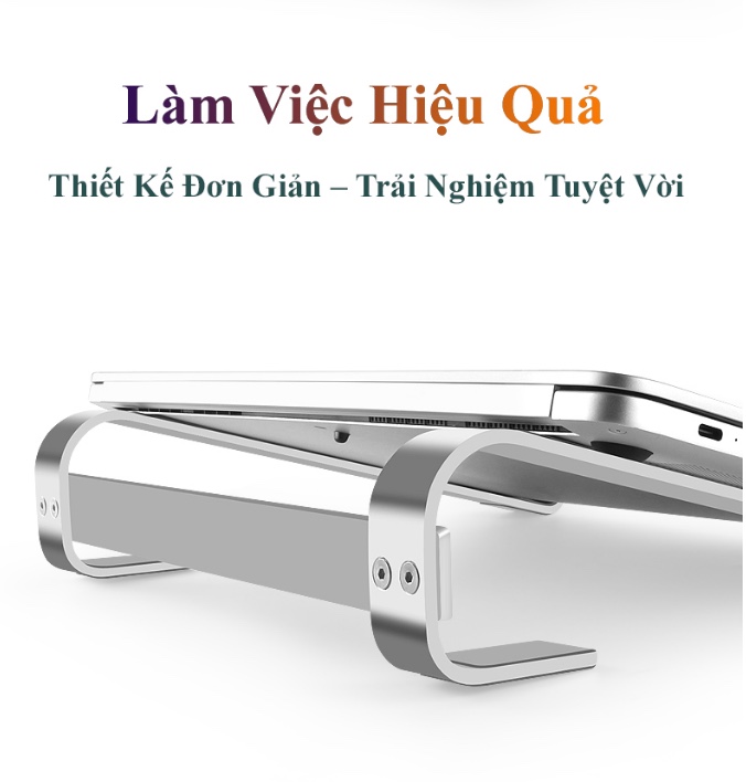 Giá đỡ laptop máy tính hợp kim nhôm gọn nhẹ siêu vững chắc - Hàng chính hãng