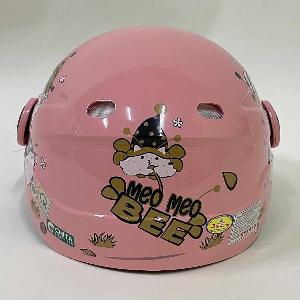 Mũ bảo hiểm Trẻ em CHITA HELMETS CT25 tem Bee mèo